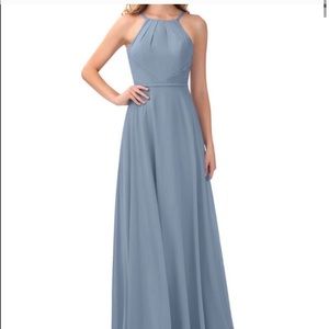 Size A6 Azazie DUSTY BLUE Melinda Bridesmaid dress